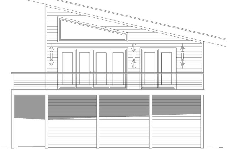 Home Plan - Exterior - Other Elevation 1 for Beach House Plan #932-892 - 1 bed, 1 bath