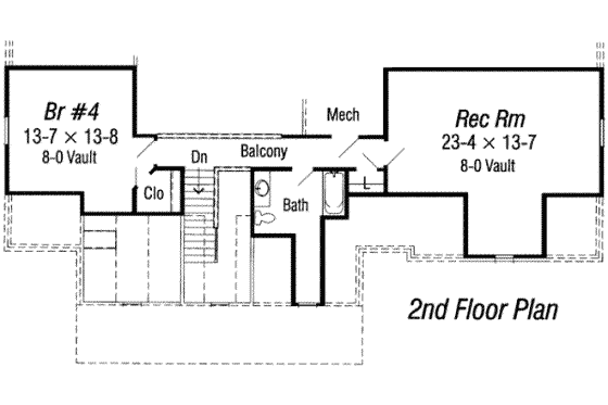 Floor Plan - Upper Floor for Country House Plan #329-118 - 5 bed, 3 bath