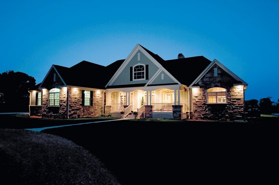 Exterior - Front Elevation 3 for Country House Plan #929-13 - 4 bed, 3 bath
