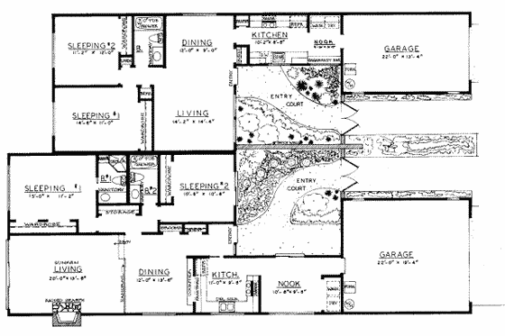 Floor Plan - Main Floor for Modern House Plan #303-279 - 2 bed, 1 bath