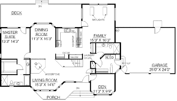 Ranch Floor Plan - Main Floor Plan #60-362