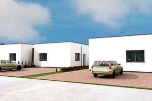 Exterior - Rear Elevation for Modern House Plan #538-18 - 6 bed, 2 bath