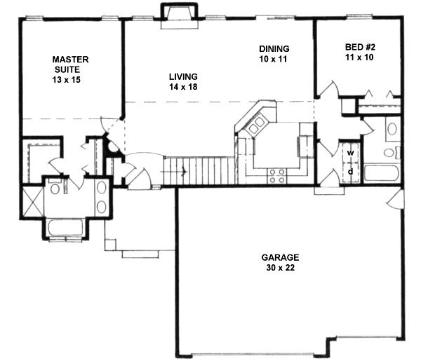 Craftsman Floor Plan - Main Floor Plan #58-169