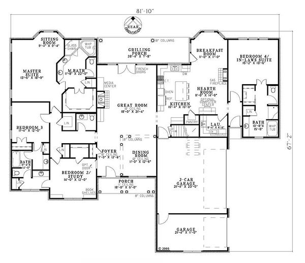 Home Plan - European Floor Plan - Main Floor Plan #17-2193