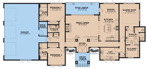 Dream House Plan - Contemporary Floor Plan - Main Floor Plan #923-201