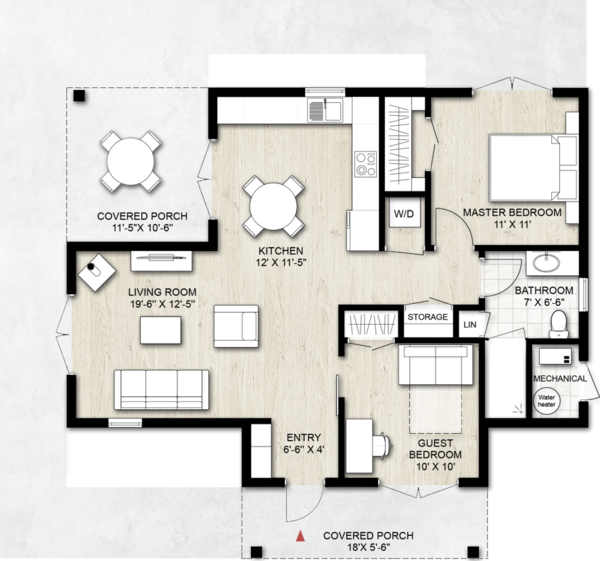 House Design - Contemporary Floor Plan - Main Floor Plan #924-12