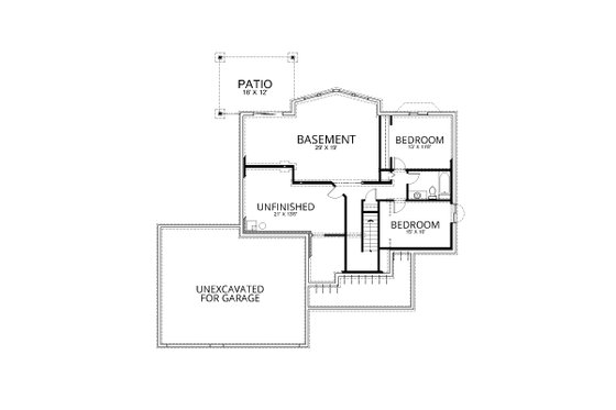 Floor Plan - Lower Floor for Craftsman House Plan #112-220 - 5 bed, 3.5 bath