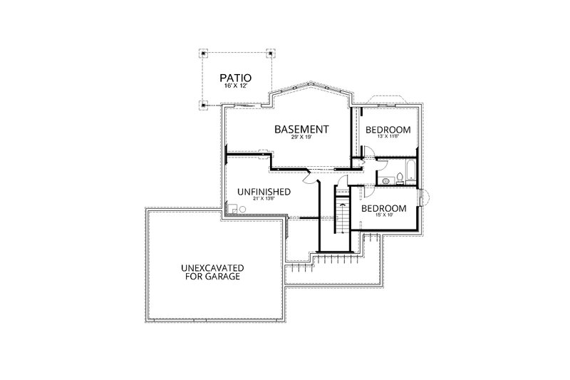 House Design - Floor Plan - Lower Floor for Craftsman House Plan #112-220 - 5 bed, 3.5 bath