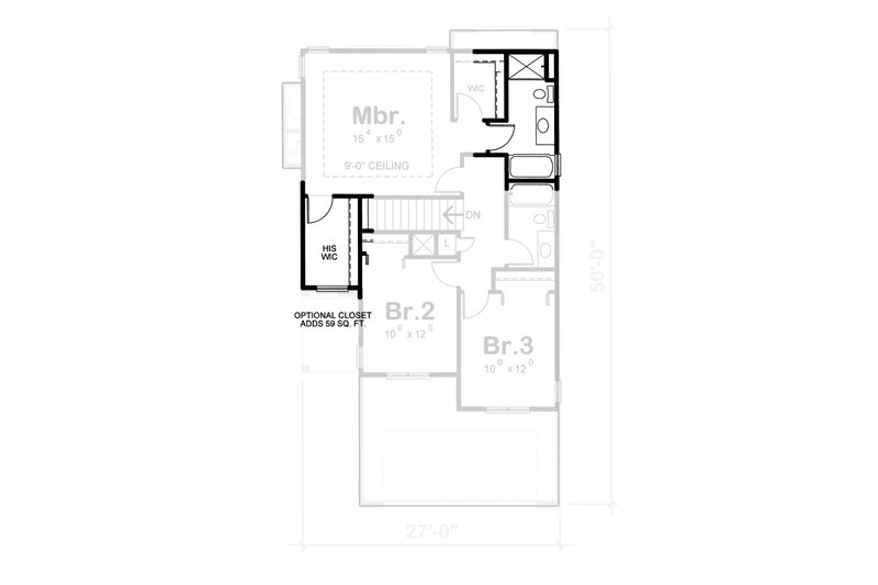 Home Plan - Floor Plan - Other Floor 1 for European House Plan #20-1790 - 3 bed, 3 bath