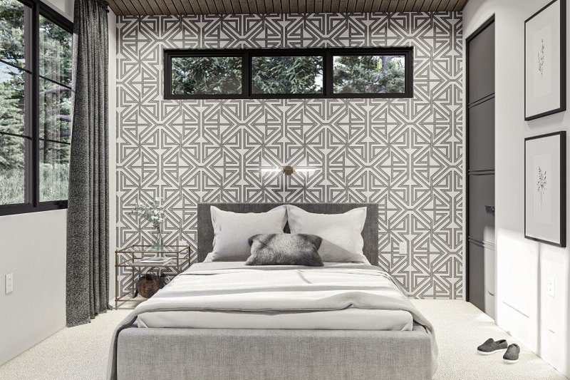 House Blueprint - Interior - Master Bedroom for Modern House Plan #455-540 - 1 bed, 1 bath