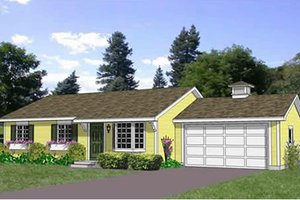 Ranch Exterior - Front Elevation Plan #116-290