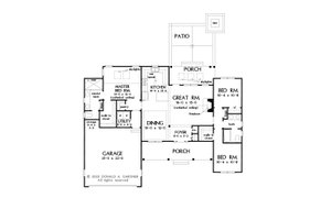 Floor Plan - Main Floor for Farmhouse House Plan #929-1119 - 3 bed, 2 bath
