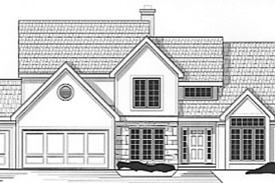 Exterior - Front Elevation for Traditional House Plan #67-415 - 4 bed, 3.5 bath