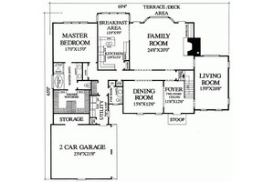 Floor Plan - Main Floor for Southern House Plan #137-162 - 4 bed, 3 bath