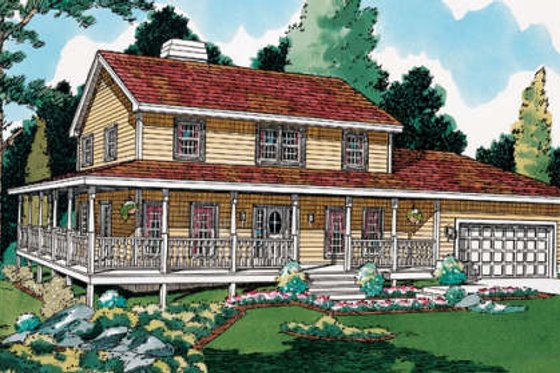 Exterior - Other Elevation for Country House Plan #312-548 - 3 bed, 2.5 bath