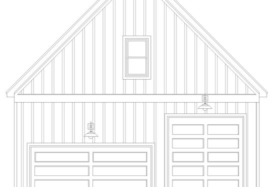 Exterior - Front Elevation 3 for Contemporary House Plan #932-838, 0 bath