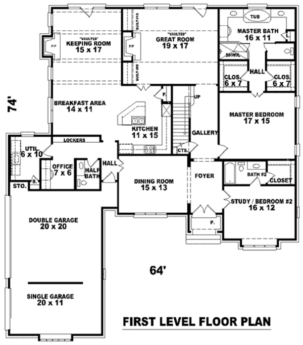 European Floor Plan - Main Floor Plan #81-1284