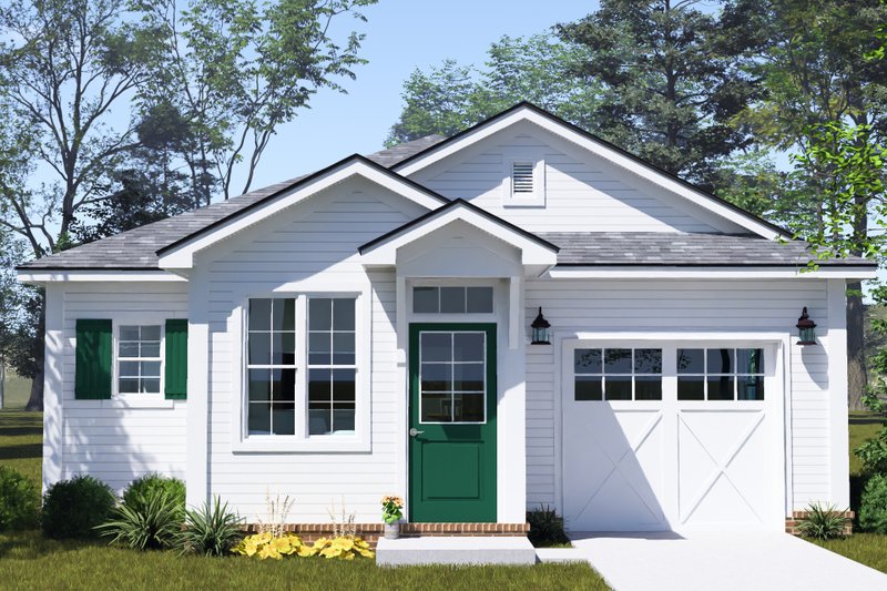 House Blueprint - Exterior - Other Elevation for Cottage House Plan #513-2447 - 3 bed, 2 bath