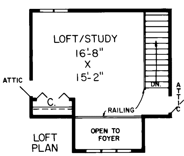 Floor Plan - Upper Floor Plan #312-416