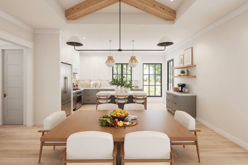Architectural House Design - Interior - Dining Room 1 for Farmhouse House Plan #1074-115 - 3 bed, 2.5 bath