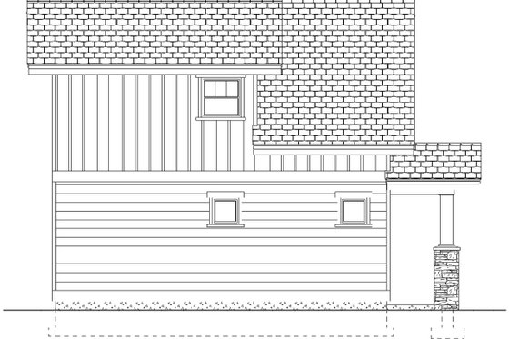 Exterior - Other Elevation 2 for Bungalow House Plan #126-270 - 2 bed, 2 bath