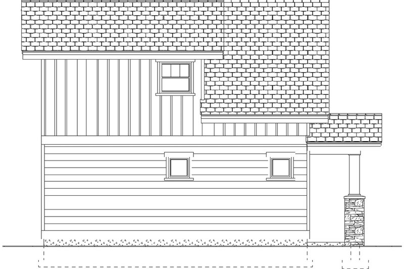 Architectural House Design - Exterior - Other Elevation 2 for Bungalow House Plan #126-270 - 2 bed, 2 bath