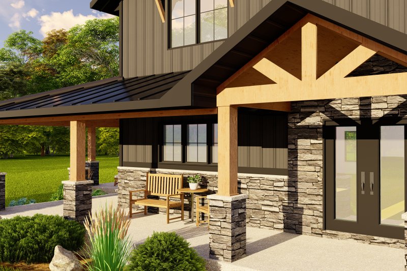 House Plan Design - Exterior - Other Elevation 2 for Barndominium House Plan #1064-196 - 3 bed, 2.5 bath