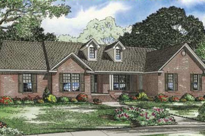 House Blueprint - Traditional Exterior - Front Elevation Plan #17-2289