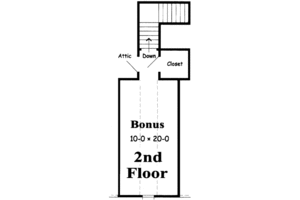 Floor Plan - Upper Floor for European House Plan #329-101 - 4 bed, 2 bath