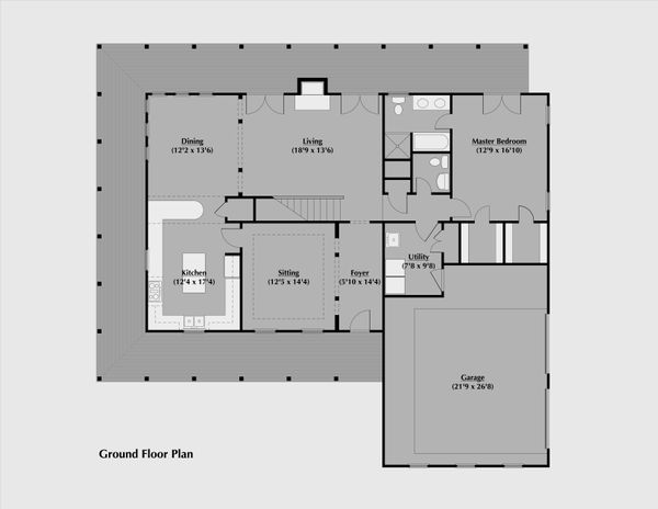 Country Floor Plan - Main Floor Plan #531-1