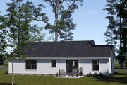 Contemporary Style House Plan - 3 Beds 2 Baths 1341 Sq/Ft Plan #513-2344 Exterior 