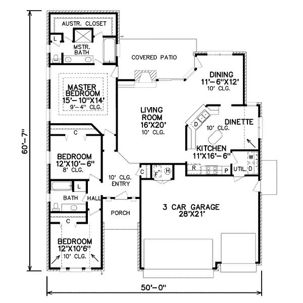 Traditional Floor Plan - Main Floor Plan #65-194