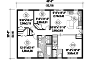 Country Style House Plan - 3 Beds 1 Baths 1200 Sq/Ft Plan #25-4843 