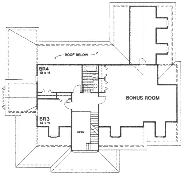 Architectural House Design - Country Floor Plan - Upper Floor Plan #30-187