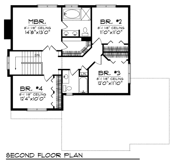 Dream House Plan - European Floor Plan - Upper Floor Plan #70-701