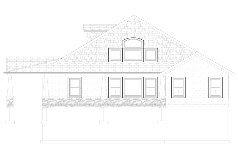 House Plan Design - Exterior - Other Elevation 3 for Craftsman House Plan #1060-70 - 5 bed, 2.5 bath