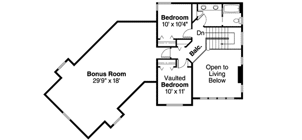 House Design - Traditional Floor Plan - Upper Floor Plan #124-523