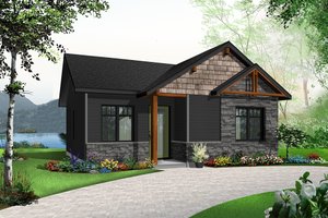 Exterior - Front Elevation 3 for Cottage House Plan #23-2298 - 2 bed, 1 bath