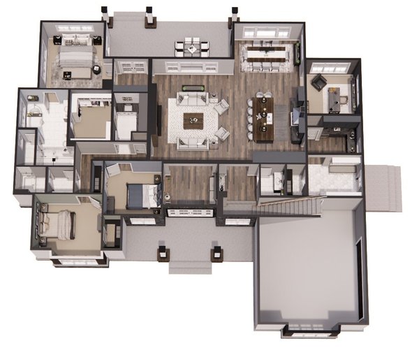 Farmhouse Floor Plan - Main Floor Plan #51-1232
