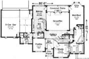 European Style House Plan - 4 Beds 3 Baths 3615 Sq/Ft Plan #310-135 