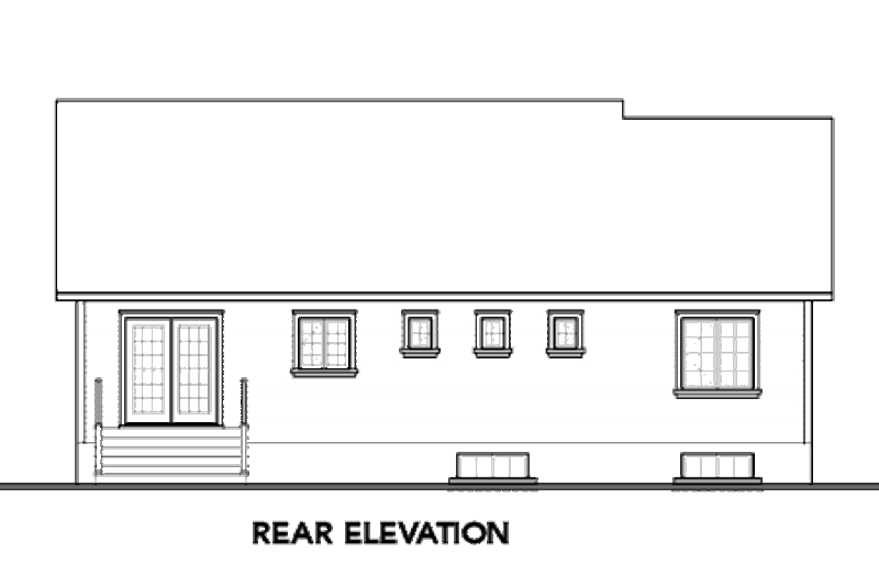 Dream House Plan - Exterior - Rear Elevation for Traditional House Plan #23-2281 - 2 bed, 1 bath