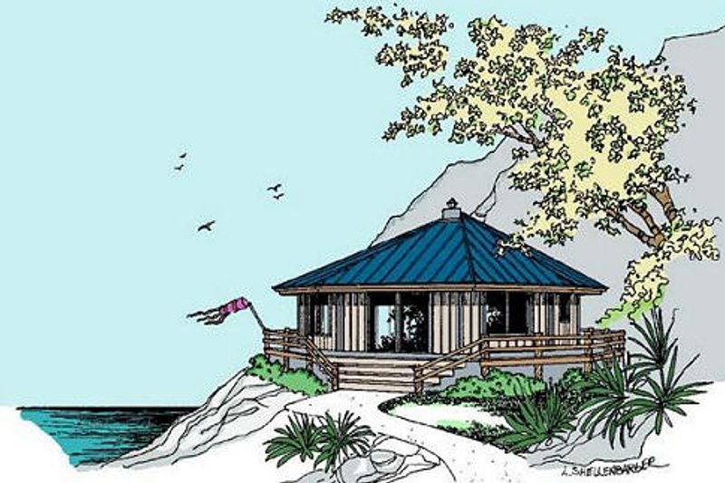 Dream House Plan - Cottage Exterior - Front Elevation Plan #60-576