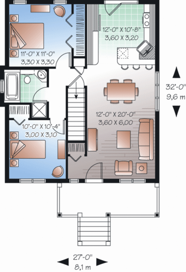 Ranch Floor Plan - Main Floor Plan #23-2200
