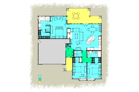 Floor Plan - Other Floor for Ranch House Plan #489-12 - 3 bed, 2 bath