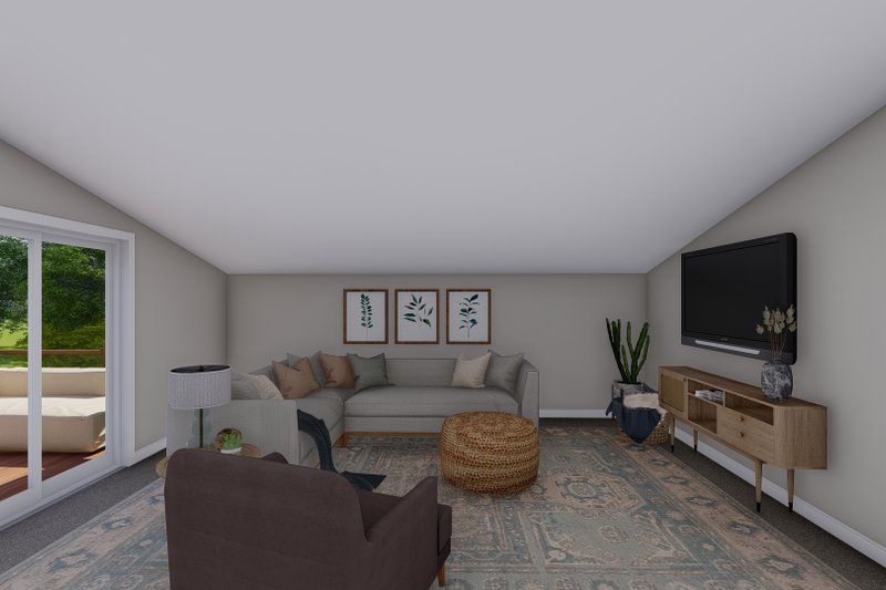 House Blueprint - Interior - Family Room 2 for Modern House Plan #1060-155 - 1 bed, 1.5 bath
