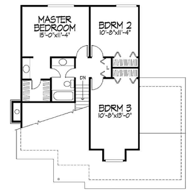 Home Plan - Traditional Floor Plan - Upper Floor Plan #320-332