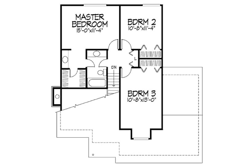 Architectural House Design - Floor Plan - Upper Floor for Traditional House Plan #320-332 - 3 bed, 4.5 bath