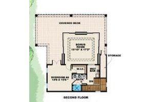 Floor Plan - Upper Floor for Mediterranean House Plan #27-387 - 5 bed, 5 bath