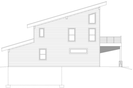 Exterior - Rear Elevation for Traditional House Plan #932-543 - 3 bed, 3 bath
