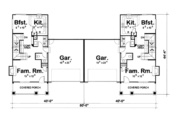 Dream House Plan - Cottage Floor Plan - Main Floor Plan #20-1345